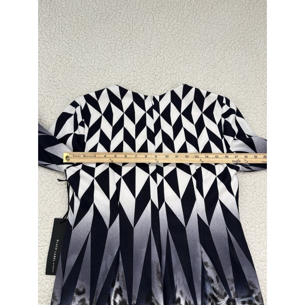 New CHICO'S Black Label NWT $159 Size 0.5 S Grey Animal Print Dress 3/4 Sleeve - Picture 4 of 5